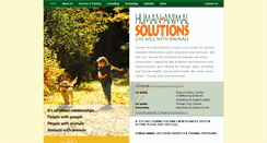 Desktop Screenshot of humananimalsolutions.com